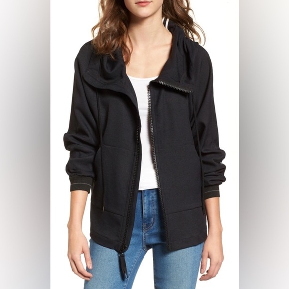 NWT James Perse black side snap jacket sz sm - Picture 1 of 14